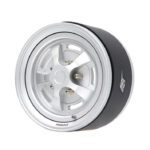 Boom Racing ProBuild™ 1.9" Narrow Rostyle Classic Adjustable Offset Aluminum Beadlock Wheels (2) Flat Silver/Flat Silver
