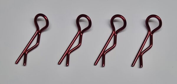Clips Carroçaria Vermelhos (4 Unid.)