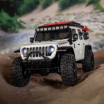 1-30 SCX30 Jeep Wrangler JLU 4X4 RTR Brushed Rock Crawler (Battery & Charger Included) White