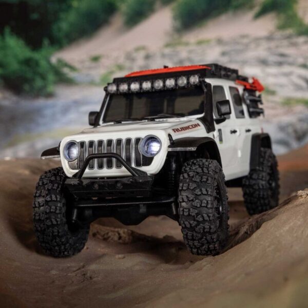 1-30 SCX30 Jeep Wrangler JLU 4X4 RTR Brushed Rock Crawler (Battery & Charger Included) White