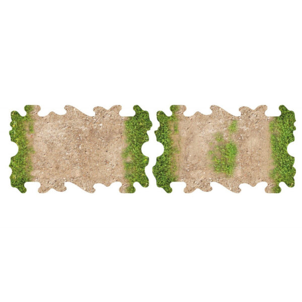 2x Dirt and grass quarter straights for 1/24 RC Crawler park