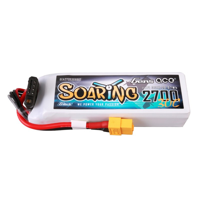 gens-ace-g-tech-soaring-2700-mah-111v-30c-3s1p-with-xt60-gea273s30x6gt GENS ACE G-TECH SOARING 2700 mAh 11,1 V 30 C 3S1P COM XT60 - Image 1