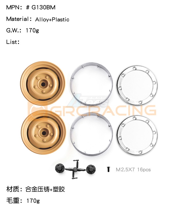 grc-40721 GRC 1.9 Camel Trophy Classic Aluminum Beadlock Wheel for Defender G02 (2) - Image 2