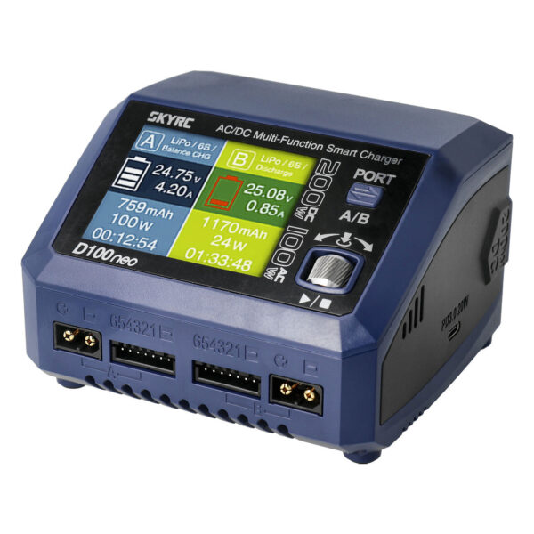 D100 Neo Duo AC/DC charger (AC max 100w total - DC 2x100w)