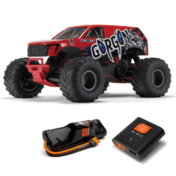 1-10 GORGON 2WD RTR Brushed Monster Truck (Battery & Charger Included) Red