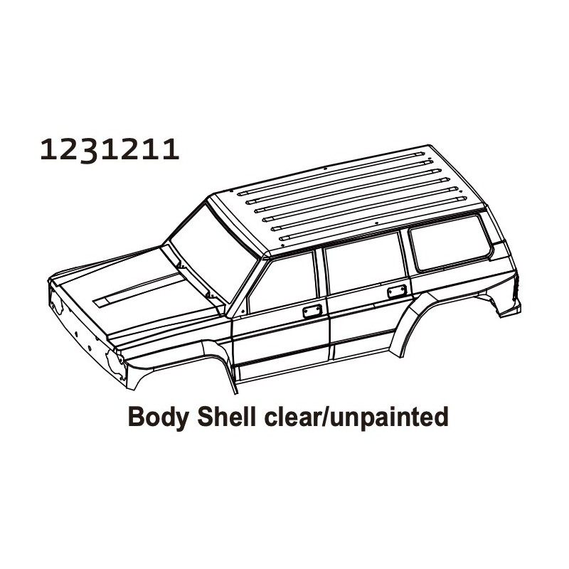 body-shell-clear-unpainted-cr4-4-patrol Body Shell clear-unpainted CR4.4 PATROL - Image 1