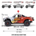 1-8 MOJAVE 4S 4X4 RTR Brushless Desert Truck White-Red - Image 26