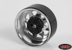 6 Lug Wagon 1.9 Steel Stamped Beadlock Wheels (Chrome) RC4WD - Image 2