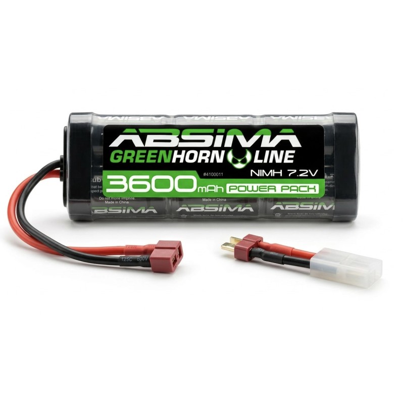 greenhorn-vol2-nimh-72v-3600-t-plug-tamiya-adaptor Greenhorn Vol.2 NiMH 7.2V 3600 (T-Plug + Tamiya Adaptor) - Image 1