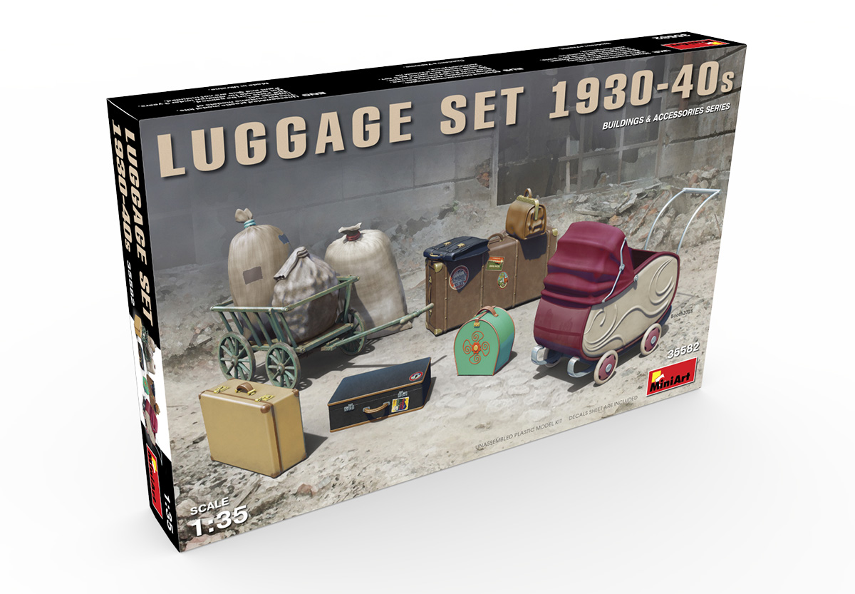 35582_3D_BOX 35582 - LUGGAGE SET 1930-40s 1:35 - Image 1