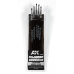 AK9087 - SMALL SILICONE BRUSHES HARD TIP (5 SILICONE PENCILS)