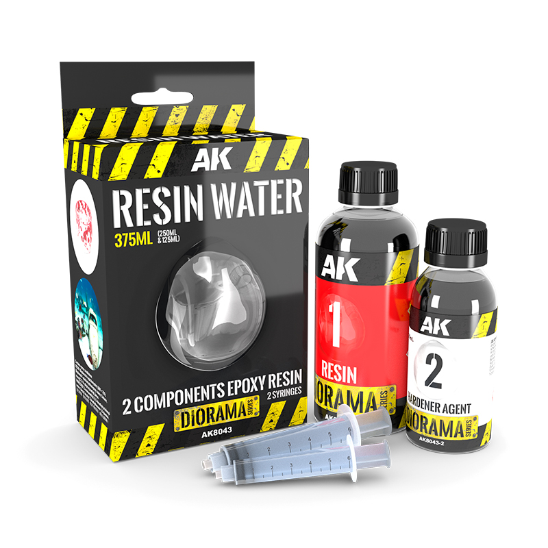 AK8043-5 AK8043 - Resin water 2 components epoxy resin 375ML - Image 1
