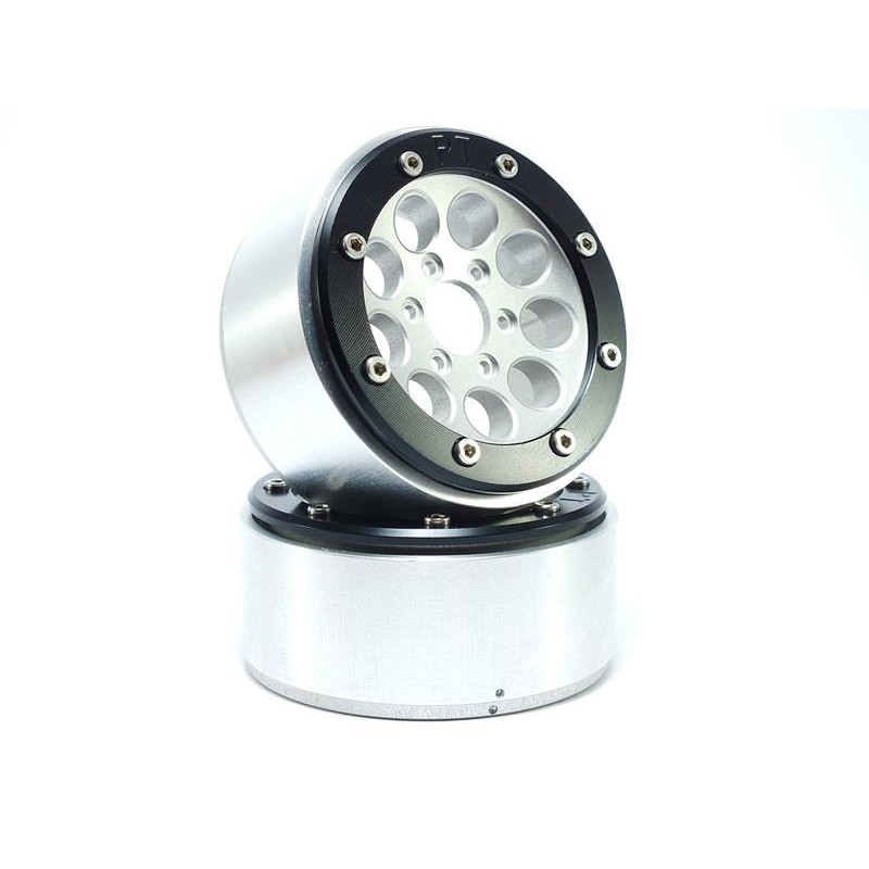 beadlock-wheels-pt-gun-silverblack-19 Beadlock Wheels PT-Gun Silver/Black 1.9 - Image 1